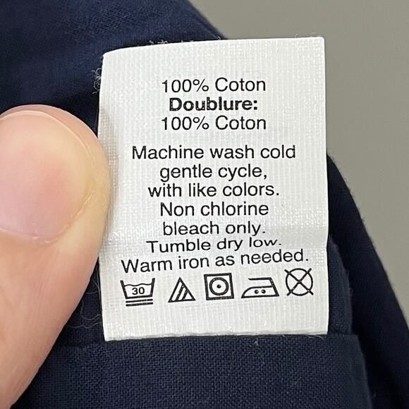 J. Crew Women's Mini Skirt Size M Blue Geometric Print 100% Cotton 37577 Pull On - Picture 9 of 9